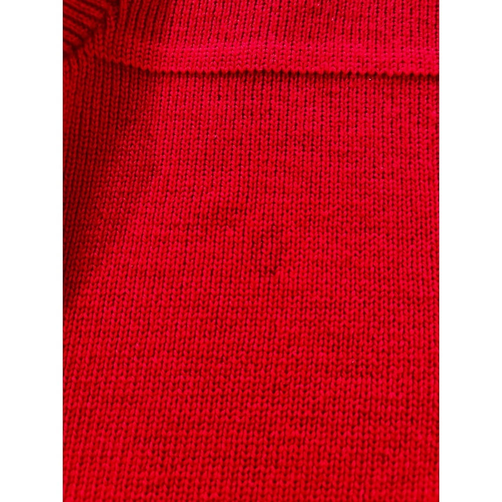 Vintage Obermeyer Stefan Quarter Zip Sweater Mens Medium Red Heavy Wool Classic - Picture 8 of 8